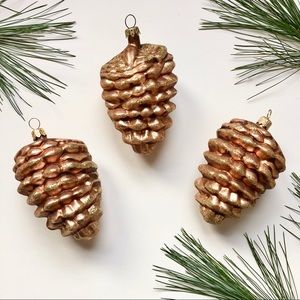 Rare Pine Cone Glass Christmas Ornaments Germany